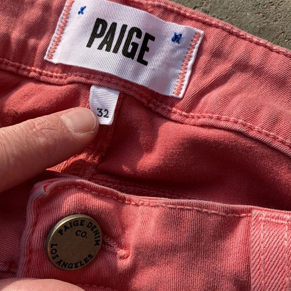 PAIGE Light Coral Verdugo Ultra Skinny Jeans - Picture 4 of 7